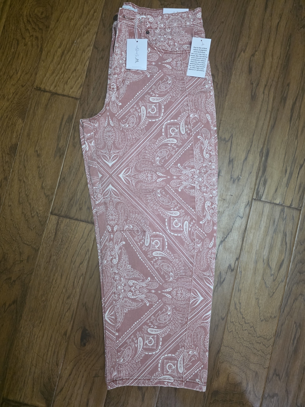 Jessica Simpson Dusty Rose Paisley Print Leggings
